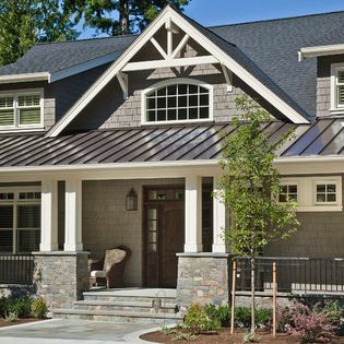 Silver Metal Roof Design Ideas, Pictures, Remodel and Decor | Lake .