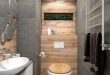 Minimalist bathroom design with wooden accents... | Visit .