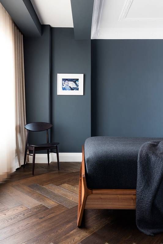 Dark Blue And Dark Wood Rooms You'll Love | Interior design .