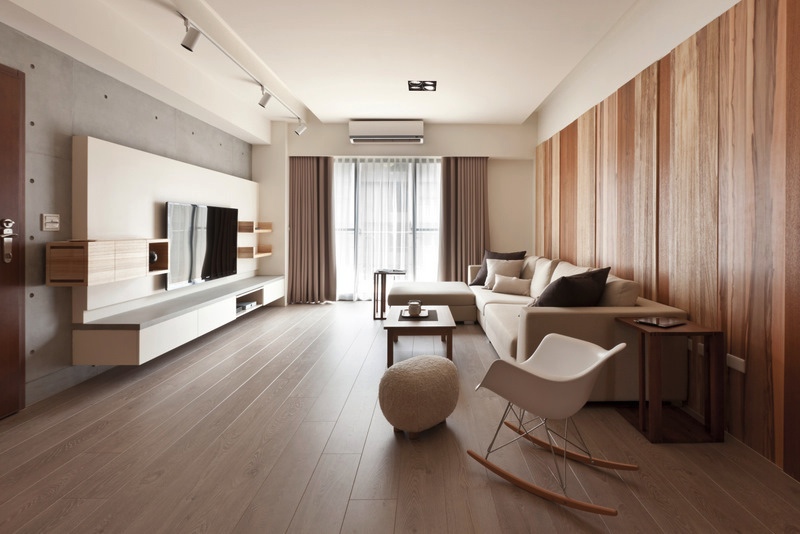 Taiwanese Apartment Interior Design With a Wooden Accent Decor .