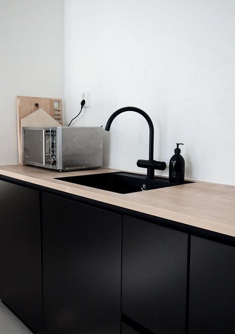 Beautiful Kitchen Design Ideas | White wood kitchens, Black .