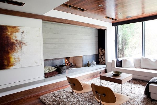 Brilliant design that makes the inventive fireplace the focal .