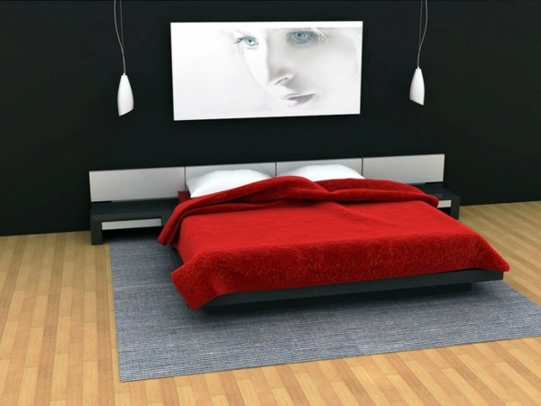 Minimalist Red Bedroom – Vibrant red color | Interior Design Ideas .