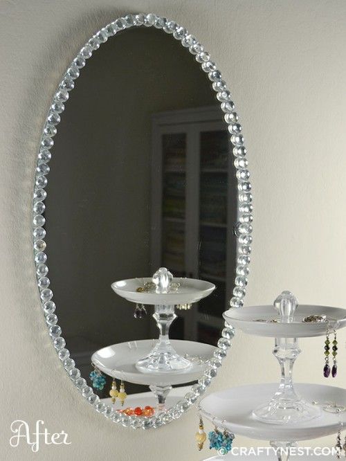 16 DIY Mirror Home Decor Ideas | Diy mirror, Beaded mirror, Dec