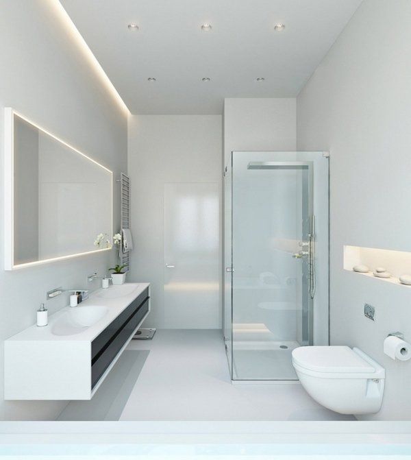 LED light fixtures - tips and ideas for modern bathroom lighting .