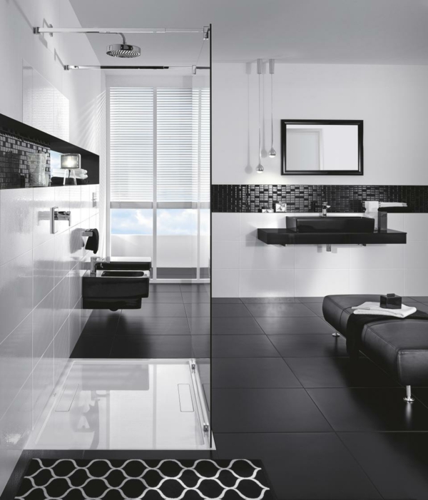 Bold, Beautiful Black And White Bathroom Design Ide