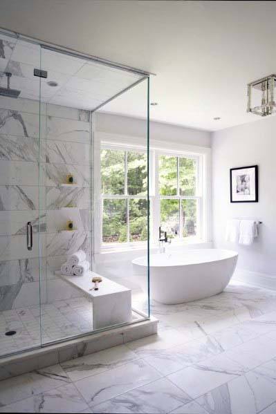 Top 60 Best White Bathroom Ideas - Home Interior Desig