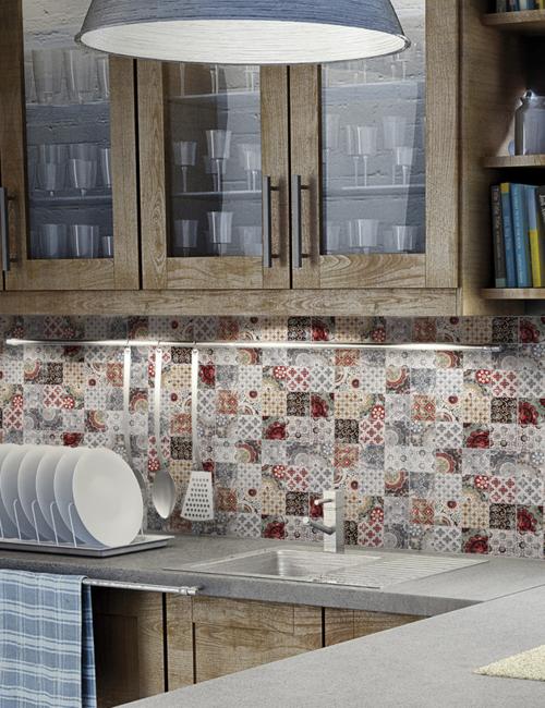 Patchwork Tile Designs, Beautiful Bathroom and Kitchen Backsplash .