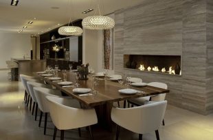 30 Modern Dining Rooms Design Ideas | Dining room fireplace .