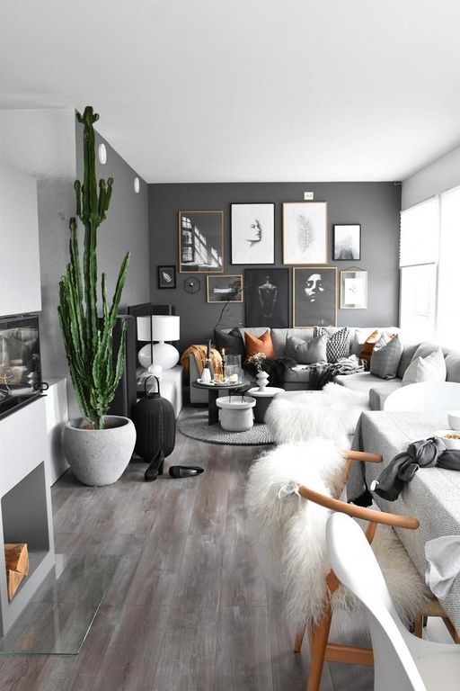 20 Modern Small Living Room Design Ideas With Grey Color | Black .