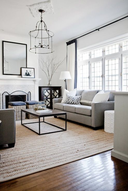 Lux Decor - living rooms - monochromatic living room, white .