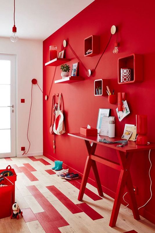 Monochrome Room Ideas - Furniture That Matches Paint Color | Red .