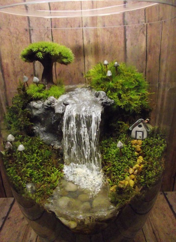 14 Indoor Water Features that You Can Make Yourself | Mini fairy .