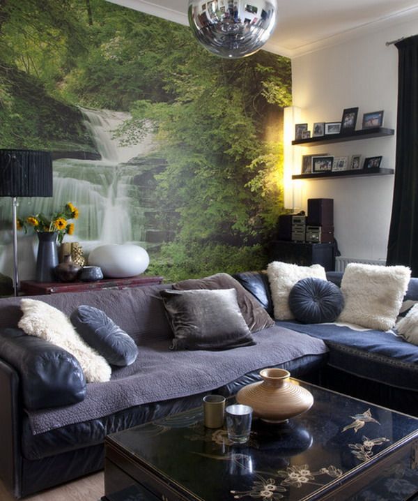 Nature and Beauty Waterfall Zen Living Room Wall Murals | Eclectic .
