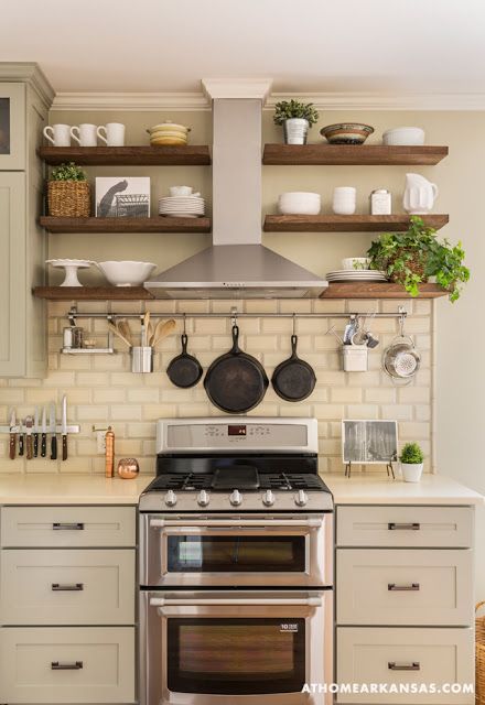 Open Shelves in the Kitchen | Kitchen remodel small, Kitchen .