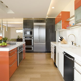 75 Beautiful Kitchen With Orange Cabinets Pictures & Ideas | Hou