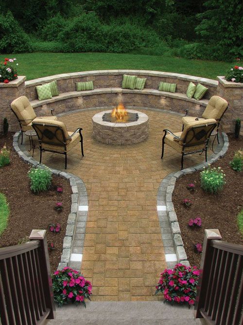20 Cool Patio Design Ideas | Backyard, Backyard landscaping, Fire .