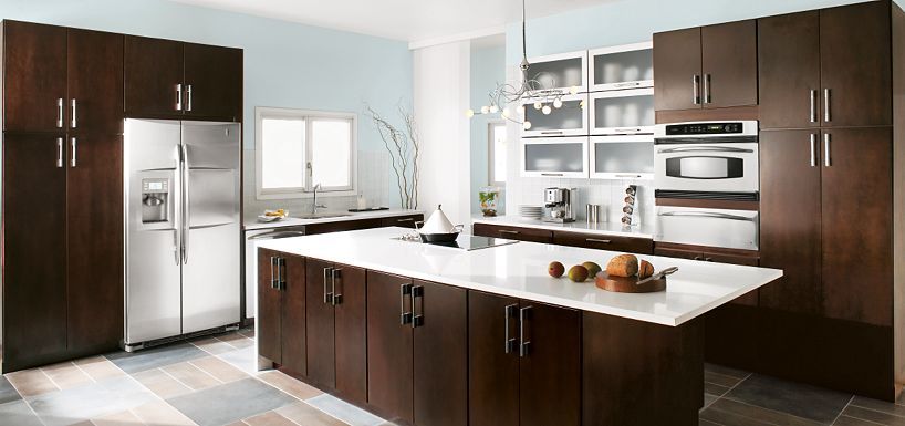 6 Tips for Choosing the Perfect Kitchen Cabinets! | Dark brown .
