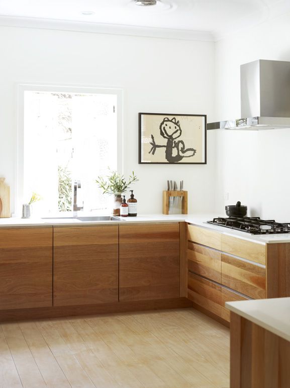 Wooden kitchen cabinets | Ipswich House for Real Living Magazine .