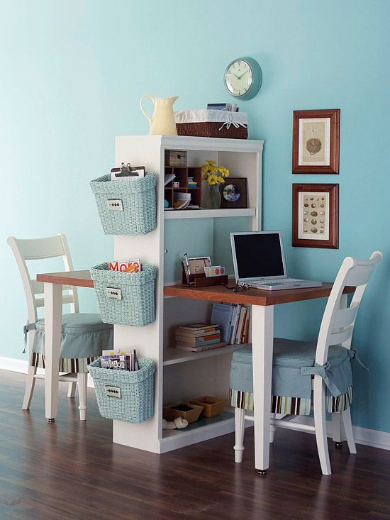 10 Beautiful Home Offices and Ways to Organize It | Desk for two .