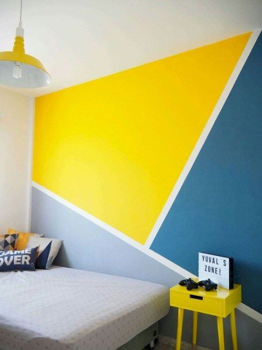 12 DIY Wall Painting Ideas To Refresh Your Home | Geometric wall .