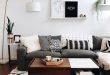 Scandinavian Living Room - Down to earth colors with black and .