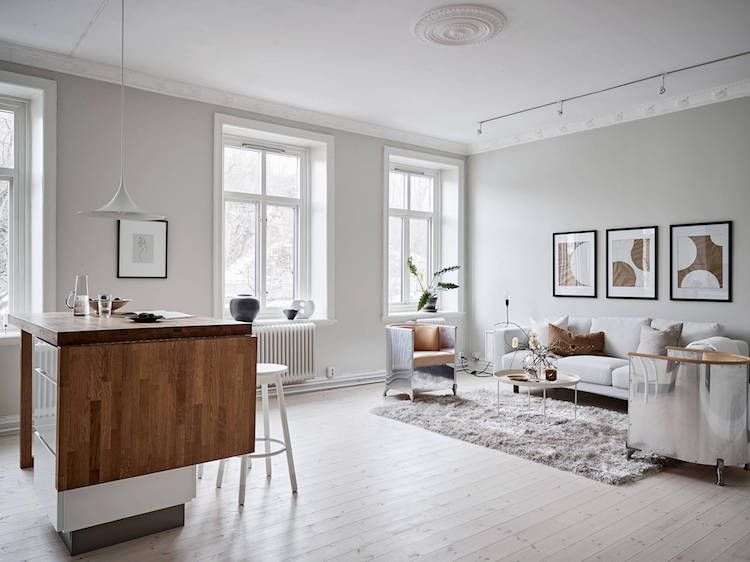 my scandinavian home: A Soothing White and Caramel Swedish home .