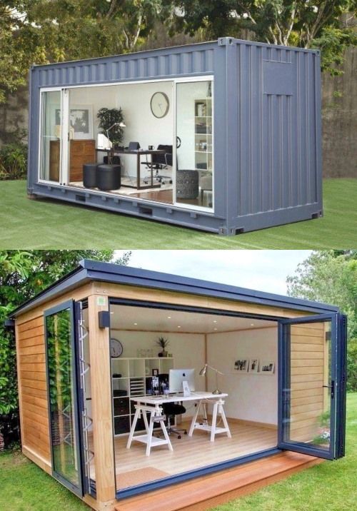20' "Man Cave" Shipping Container | Backyard office, Building a .