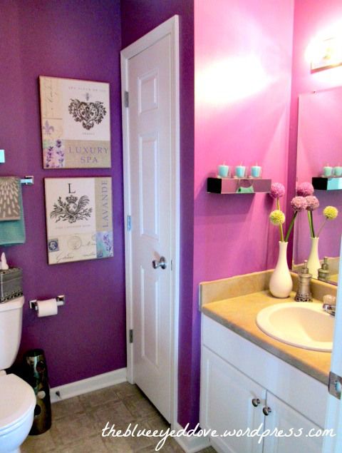 Purple Bathroom - Simple girly touches to make this space just .