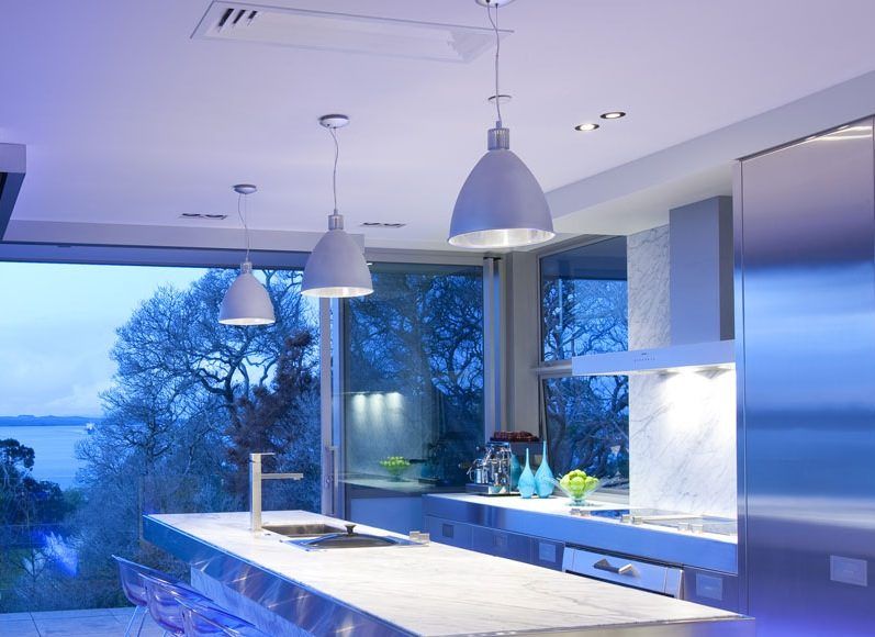12 Small Kitchen Design Ideas With Beautiful Light Decoration by .