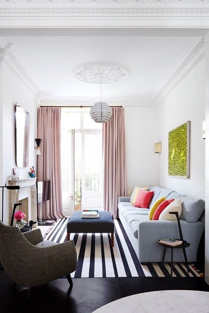 Narrow Living Room Solutions | Small living room design, Small .
