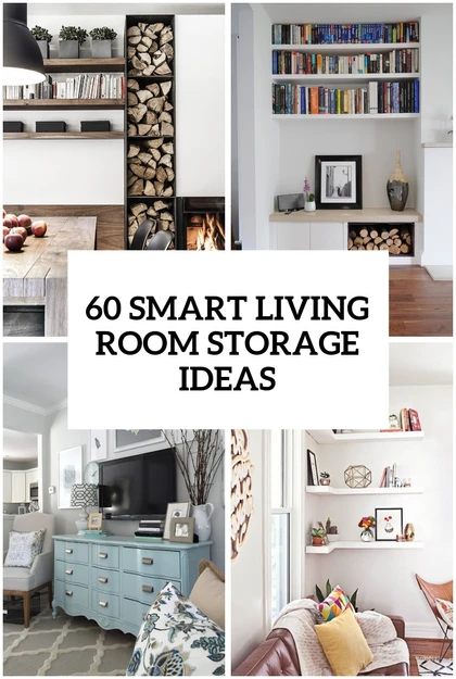 60 Simple But Smart Living Room Storage Ide