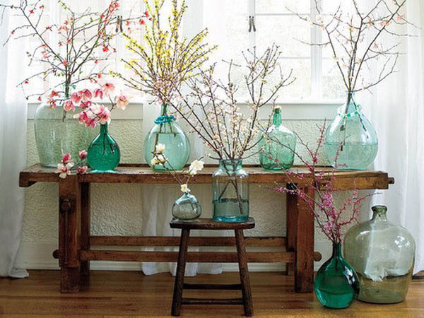 Spring Flowering Branches in Home Decor - Celebrate & Decora