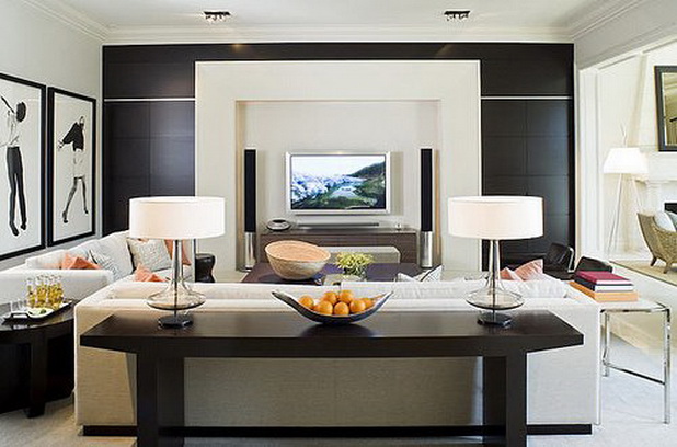 Comfortable & Stylish Living Room Designs with TV Ideas - Stylish E