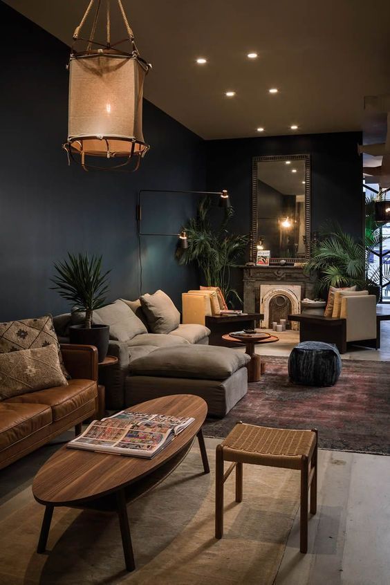 31 Superb And Stylish Living Room Decorating Ideas | Dark living .