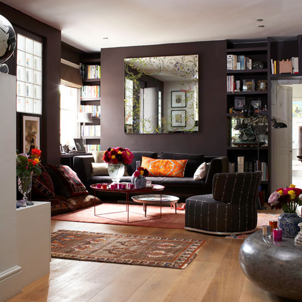 Dark Stylish Living Room Design Ideas | InteriorHolic.c