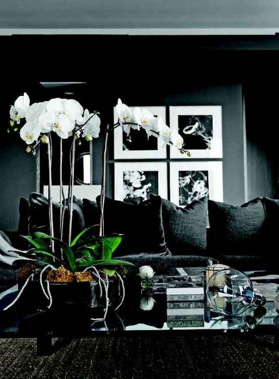 36 Stylish Dark Living Room Designs - DigsDi