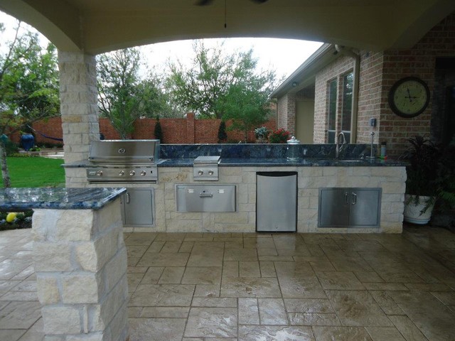Summer Kitchen & Fire Pit - Eclectic - Patio - Houston - by .