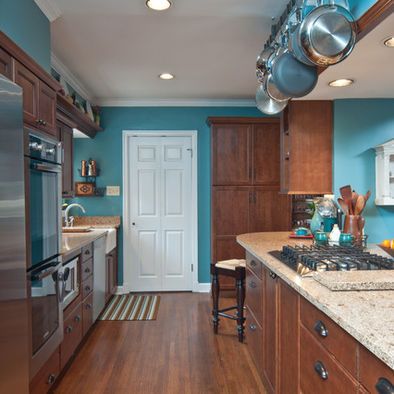 Kitchen Teal Wall Design, Pictures, Remodel, Decor and Ideas .