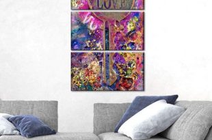 Love Is Key Multi Panel Canvas Wall Art | ElephantSto
