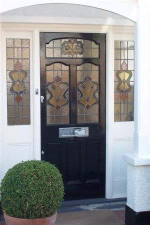 Handmade Edwardian Style Door with Real Double Glazed Stained .