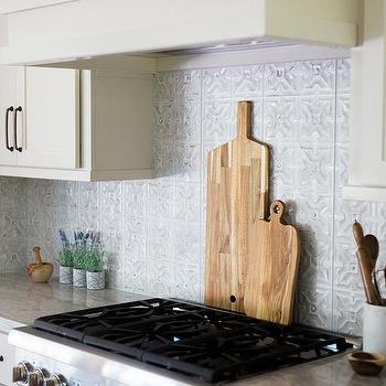 Gray Tin Kitchen Backsplash Tiles Design Ide