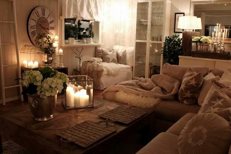 12 simple ways to make your home more cosy | Romantic living room .