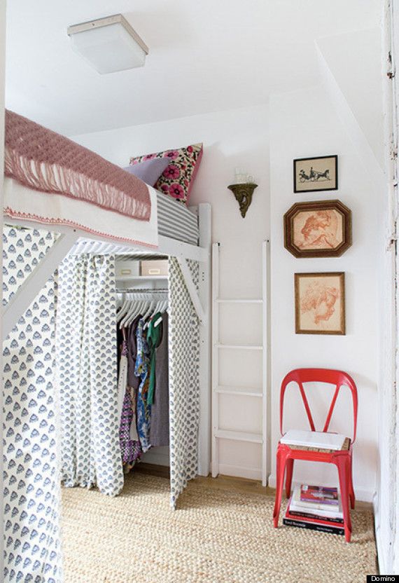Loft your bed up high to make room for a closet, desk, or cozy .