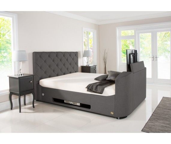 Liberty Wilson Grey Fabric TV Bed with storage | Tv beds, New .