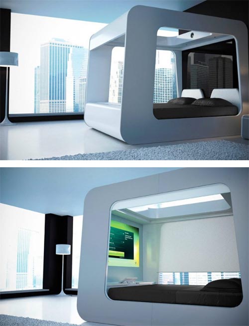 Luxury Hi-Tech Bed with Built in TV | Luxury Bed Design Ideas .
