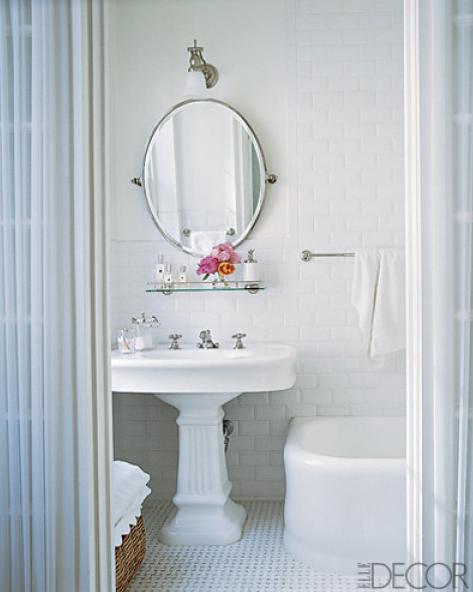 Randall Ridless - Beautiful, chic bathroom design with white .