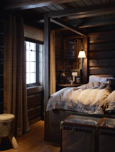 Norwegian style bedroom...glorious for a lake cabin sometime .
