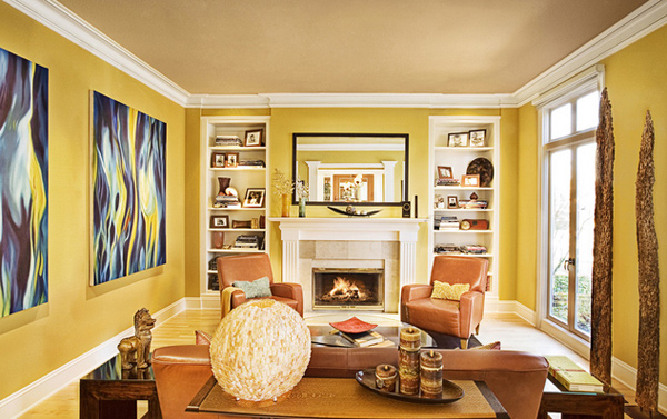 15 Fab Living Room Designs with Yellow Accent | Home Design Lov
