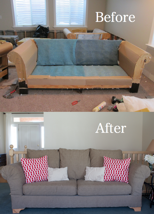 DIY Strip Fabric From a Couch and Reupholster It | Diy couch .